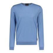 Elastisk Uld Pullover Slim-Fit Moderne