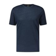 Linned Rund Hals T-Shirt