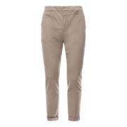 Beige Slim Chino Bukser med Lommer