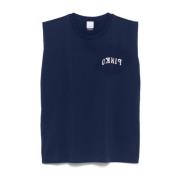 Blå Crew Neck Sleeveless T-shirts og Polos