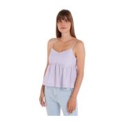 Lilla Blomst Tynde Stropper Casual Top