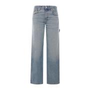 Blå Straight Leg Jeans