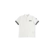 Hvid Broderet Poloshirt