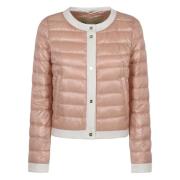 Lys Pink Puffer Jakke