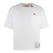 Bomuld Crew-neck T-shirt med Logo Print