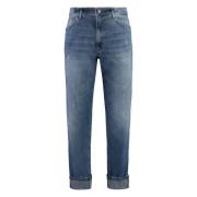 Slim Fit Jeans med Distressed Detaljer