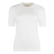 Ribbet Crew-neck T-shirt Modal Elastan