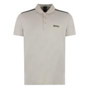 Ribbet kortærmet polo shirt