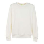 Hvid Bomulds Sweatshirt Regular Fit