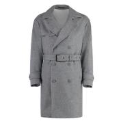 Klassisk Flannel Trench Coat