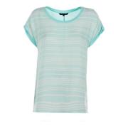 Dame Stribet T-shirt Top