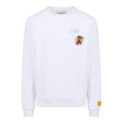 Klassisk sweatshirt med almindelig pasform i hvid med Looney Tunes-det...