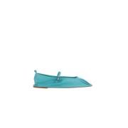 Turkis Mary-Jane Ballerina Flats