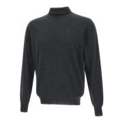 Grafitgrå Uld Kashmir Turtleneck Sweater