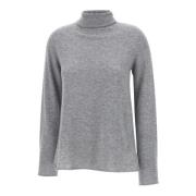 Uld Turtleneck Sweater, Lysegrå