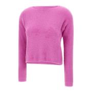 Fuchsia Pels Effekt Sweater