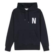 Arne N Logo Print Hoodie