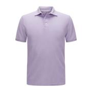 Kortærmet lavendel poloshirt