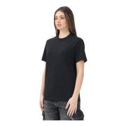 Sort kortærmet oversize T-shirt