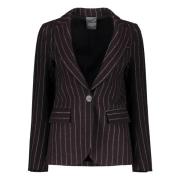 Silkeblandet Revers Krave Blazer