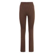 Ribbed Knit Wool Trousers