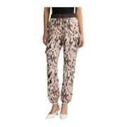 Dyr Print Satin Jogger Bukser