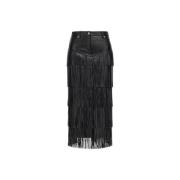 Tiered Fringe Midi Nederdel