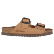 Slide Sandal i Chestnut Brown