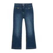 Flare Jeans med knapudsmykning