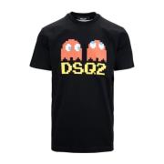 Pac-Man Grafisk Bomuld T-Shirt