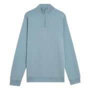 Superfin Quarter Zip Sweater i Lyseblå