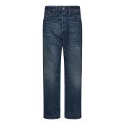 Blå Loose Fit Bomuld Jeans