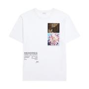 Hvid Grafisk Print Crew Neck T-shirt