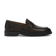 Brun naturlæder loafers