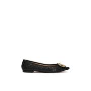 Flade quiltede monogram pumps