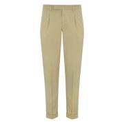 Slim Bomuld Gabardine Bukser Beige