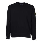 Sort Bomuld Rundhals Sweater