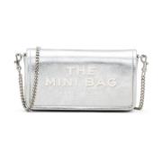 Metallic Leather Chain Mini Taske