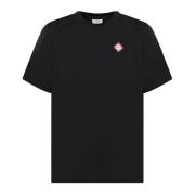 Rød og hvid diamantlogo T-shirt