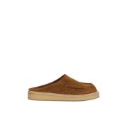 Brun Ruskind Logo Sandaler Slip-On