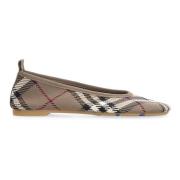 Ballet Flats med Check Motif