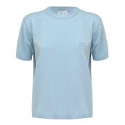 Broderet Rund Hals T-Shirt