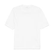 Hvid Crew Neck T-shirt med Logo