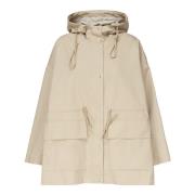 Beige Short Parka Coat