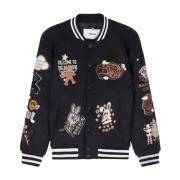 Teddy Print College Jakke Unisex