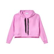 Pink Sweater med Ribbed Detaljer