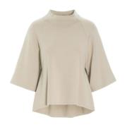 Ivory A-Line Strikbluse