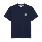 Broderet Badge Tee Navy Blå