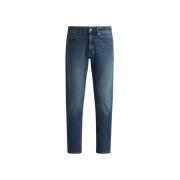 Regular Fit Jeans, 5-lomme stil, Tapered ben, Medium blå