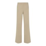 Beige Palace Pant med Elastisk Talje